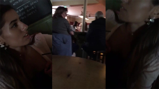 Girl Nude Selfies & Flash Public HandJob at coffee Shop