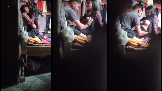 Desi Teen Girl Boobs Sucking Her Lover On Room