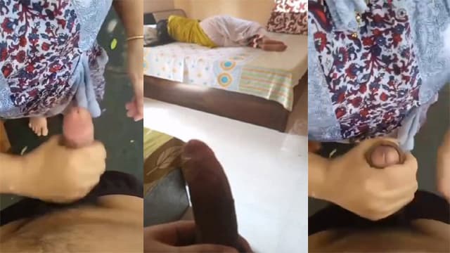 Brother Jerking Behind – His Sleeping Sisters Ass
